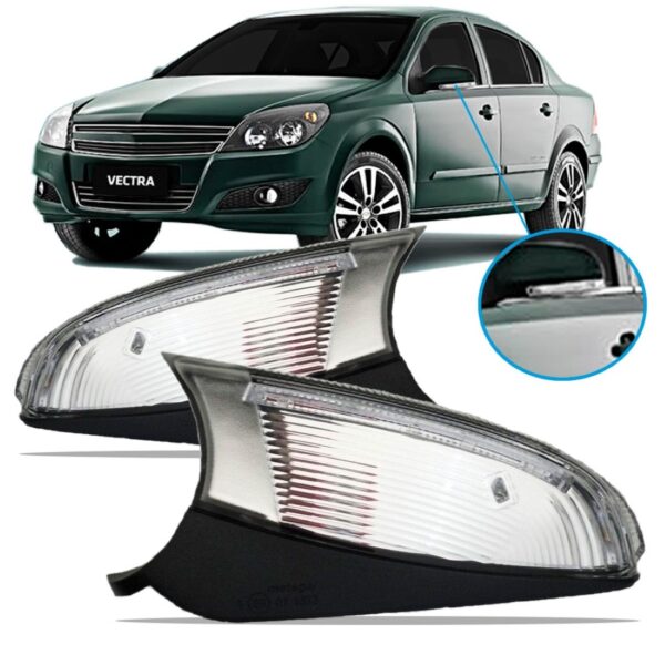 Par Sinaleira Retrovisor Vectra 09 10 11 12 C/ Luz Cortesia
