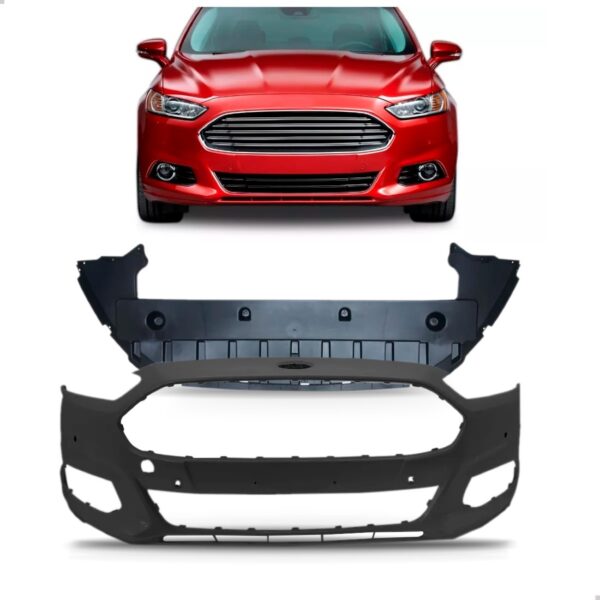 Kit Parachoque + Defletor Inferior Frontal Fusion 13 A 2016  Preto