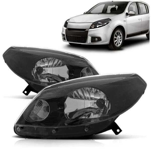 Par Farol Sandero 2012 2013 2014 Manual Máscara Negra