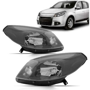 Par Farol Sandero 2012 A 2014 Manual Máscara Cinza Oferta