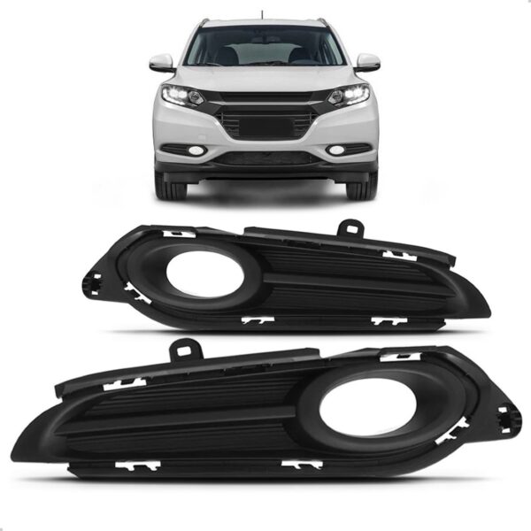 Par Moldura Milha Hrv 2015 2016 2017 Com Furo Aro Preto Novo Preto