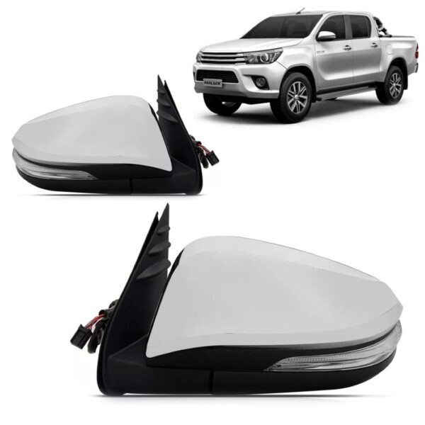 Par Retrovisor Hilux Srv 2016 2018 2017 Cromado Eletrico