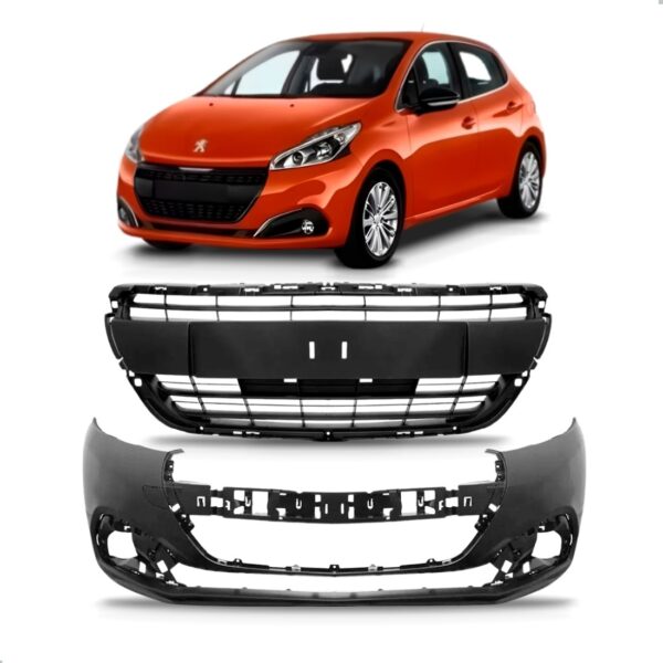 Kit Envolvente Para Peugeot 208 Ano 2017 Até 2020 + Grade
