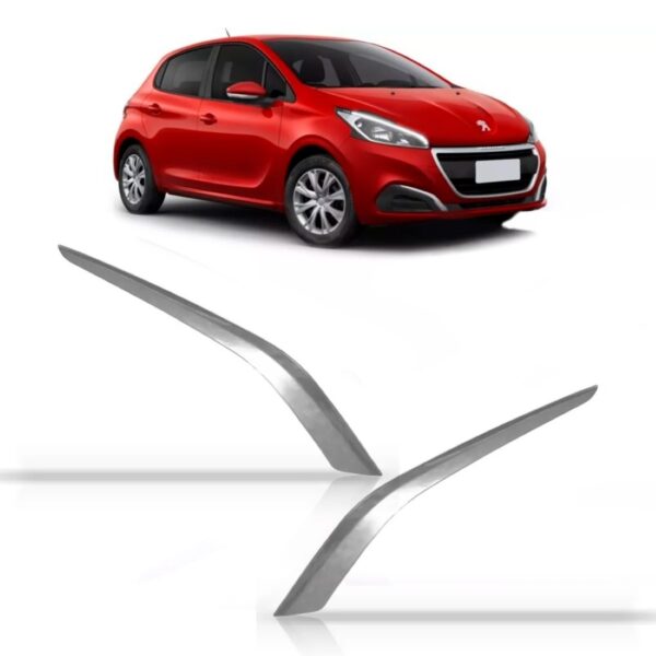 Par Friso Cromado Do Farol Milha Peugeot 208 Ano 2017 A 2020