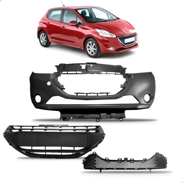 Kit Frente Para Peugeot 208 2012 Até 2016 Parachoque + Grade