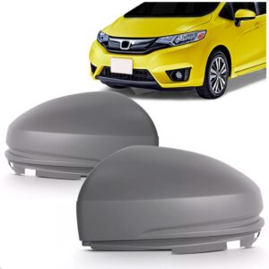 Par Capa Retrovisor Para Honda Fit 2015 A 2017 S/ Furo Pisca Preto