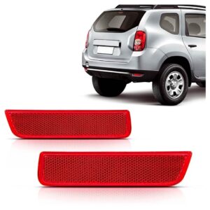 Par Refletor Parachoque Traseiro Duster 2010 11 12 13 2014 Vermelho