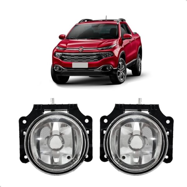 Par Farol Milha Neblina Suv Pickup Fiat Toro 2016 2017 2018 Cristal Lado Direito + Lado Esquerdo