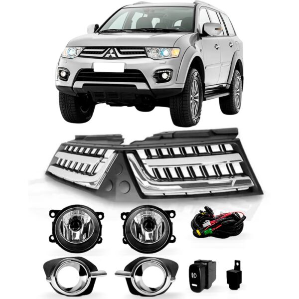 Kit Grade Pajero Dakar 2015 A 2016 Friso Cromado C Kit Milha