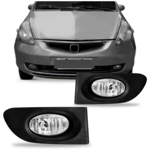 Par Farol Milha Auxiliar Fit 2003 2004 2005 2006 Com Grade