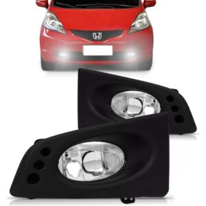 Par Farol Milha Auxiliar Fit 2009 2010 2011 2012 Com Grade