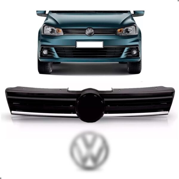 Tela Frontal Com Emblema Gol Voyage G7 16/18 Friso Cromado Plástico