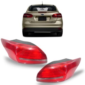 Par Lanterna Traseira Ford Focus Sedan 2016 2017 2018 Canto Vermelho