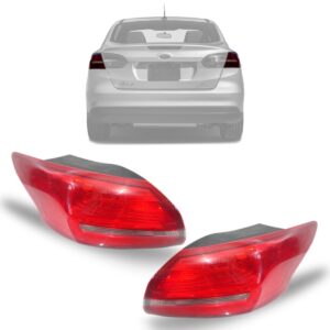 Par Lanterna Traseira Ford Focus Sedan 2016 2017 2018 Canto Vermelho