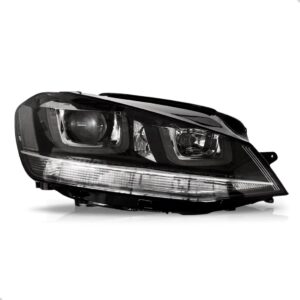 Par Farol Vw Golf 2014 2015 2016 C/ Led E Friso Cromado