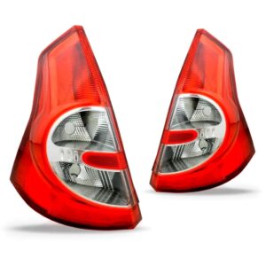 Par Sinaleira Traseira Renault Sandero 08 09 10 11 Bicolor Vermelho