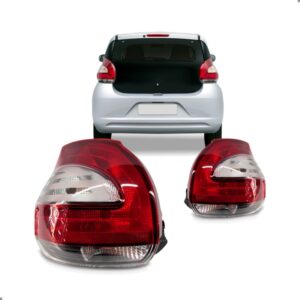 Par Lanterna Traseira Mobi 2016 2017 2018 Vermelho