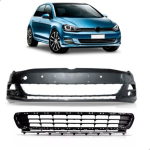 Envolvente Dianteiro + Grade Friso Cromo Para Golf 2014 A 17 Preto