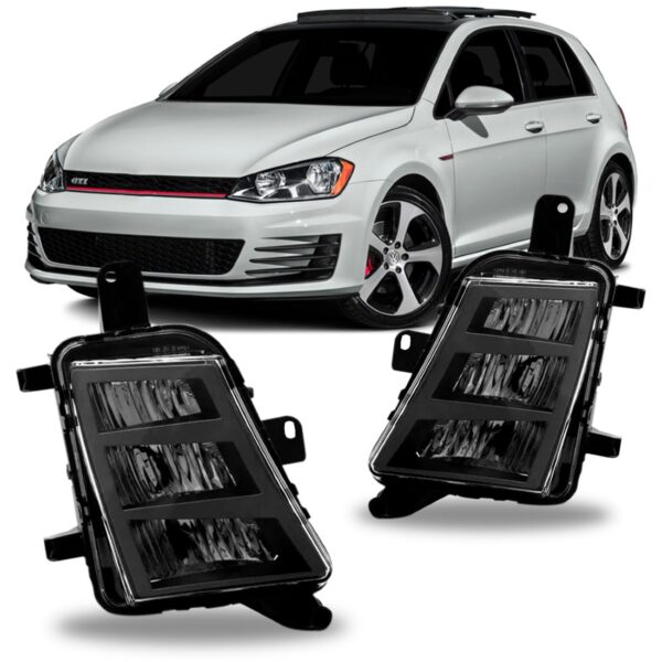 Par Farol Milha Auxiliar Golf Gti 2014 2015 2016 Com Led
