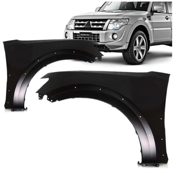 Par Paralama Pajero Full 2008 A 2014 Com Furo Moldura