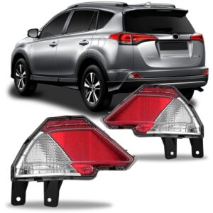 Par Sinaleira Parachoque Traseiro Rav4 16 2017 2018 Promoção Bicolor