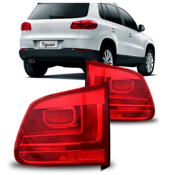 Par Sinaleira Traseira Tiguan 12 13 14 15 16 17 Tampa Oferta Vermelho