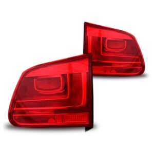 Par Sinaleira Traseira Tiguan 12 13 14 15 16 17 Tampa Oferta Vermelho