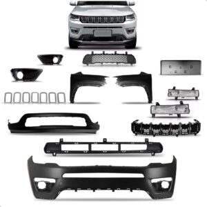 Parachoque Jeep Compass Completo Flex 2017 A 2021 + Daylight Preto