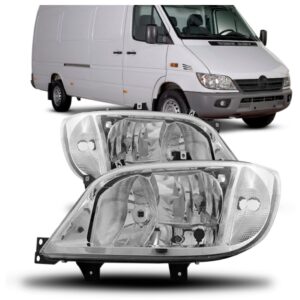 Jogo Farol Sprinter 03 04 05 06 07 08/11 Sem Auxiliar Liso