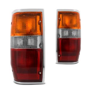 Par Lanterna Traseira L200 1987 88 89 90 A 1995 Aro Cromado Tricolor