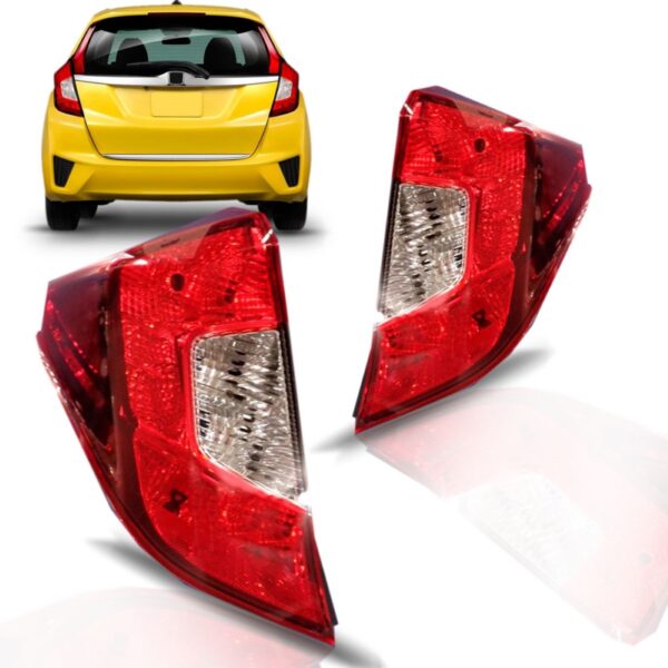Par Lanterna Traseira Fit 2014 2015 2016 2017 Bicolor