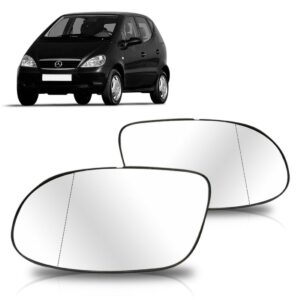 Par Lente Retrovisor Mercedes Classe A 99 A 05 Lente Branca