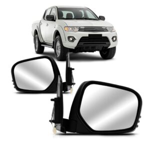 Par Retrovisor Triton 2007 A 2016 Elétrico Sem Pisca Preto