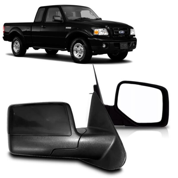 Par Retrovisor Ranger 2010 2011 2012 Manual Preto. Direito + Esquerdo