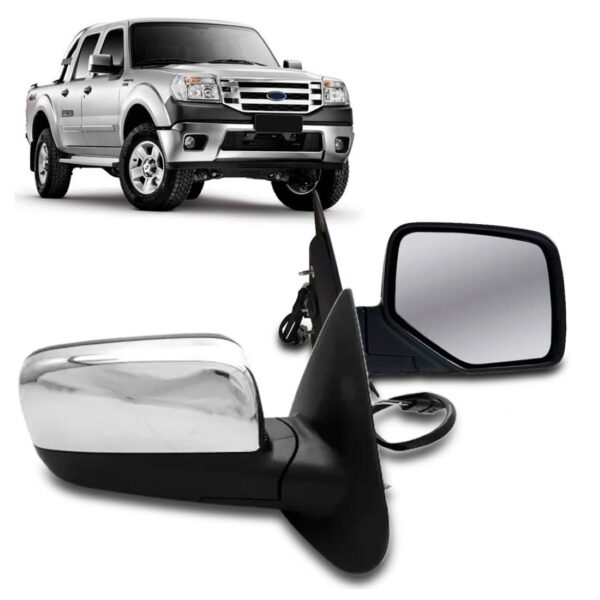 Par Retrovisor Ranger 2010 2011 2012 Elétrico Cromado