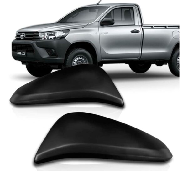 Par Capa Retrovisor Hilux 2016 A 2025 Preto Texturizado