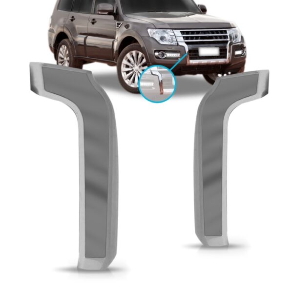 Par Moldura Parachoque Pajero Full 2015 A 2021 Cromado