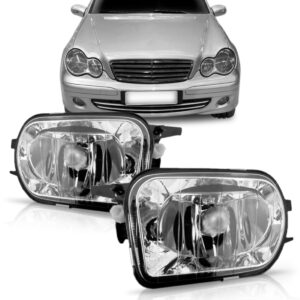 Par Farol Milha Mercedes C180 2004 Á 2007 Lente Lisa