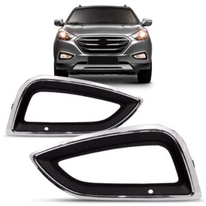 Par Moldura Farol Milha Auxiliar Ix35 2016 2017 Cinza Cinza