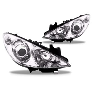 Par Farol Peugeot 307 2007 08 09 A 2012 Elétrico Com Motor Esquerdo