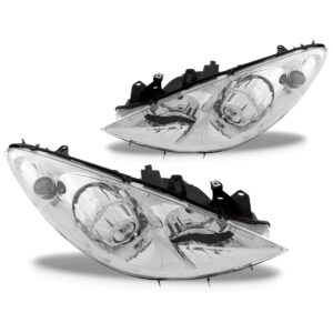Par Farol Peugeot 307 2007 08 09 A 2012 Elétrico Com Motor Esquerdo