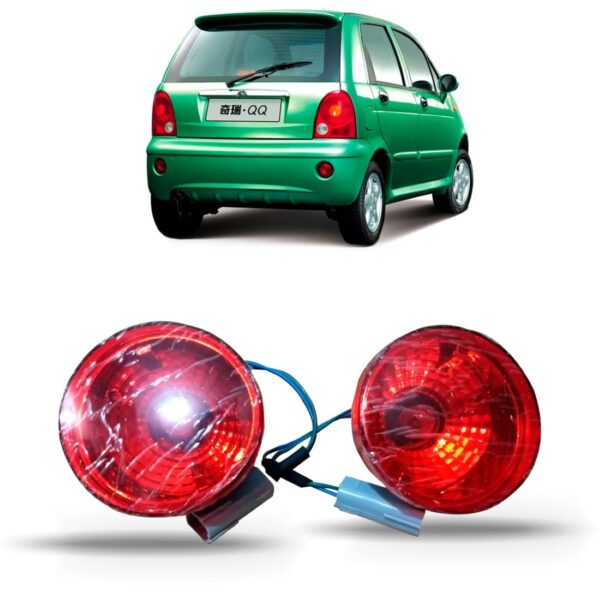 Par Lanterna Parachoque Traseiro Chery Qq 2010 A 2014 Tricolor
