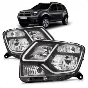 Par Farol Duster 2015 2016 Manual Preto Cupula Azul