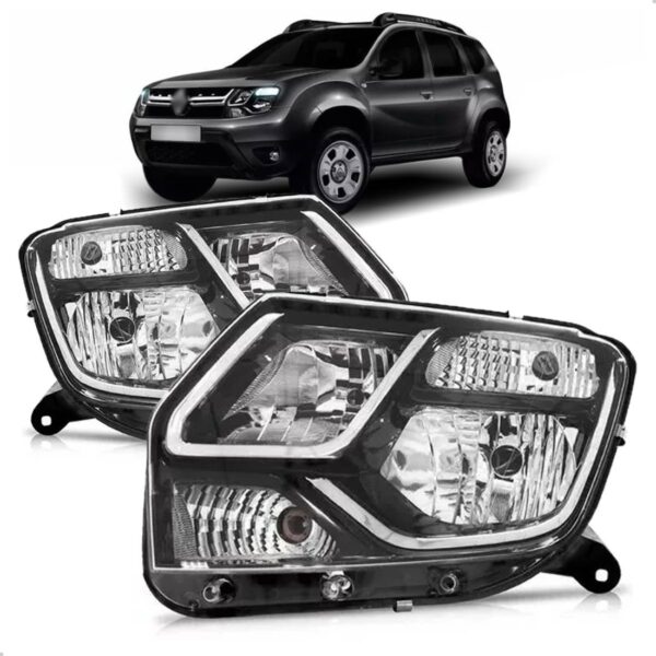 Par Farol Duster 2015 2016 Manual Preto Cupula Azul