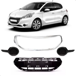 Grade Para Peugeot 208 Ano 2012 A 2016 Com Moldura Milha Plástico