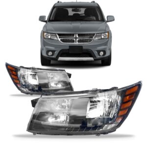 Par Farol Freemont 11 12 13 14 Mascara Negra Sinaleira Âmbar