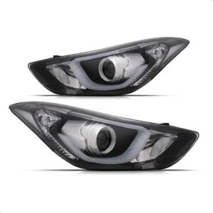 Par Farol Elantra 2014 2015 2016  Eletrico Com Motor Com Led