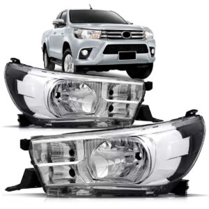 Par Farol Hilux Srv 2016 A 2017 Elétrico Com Motor Sem Led