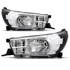 Par Farol Hilux Srv 2016 A 2017 Elétrico Com Motor Sem Led