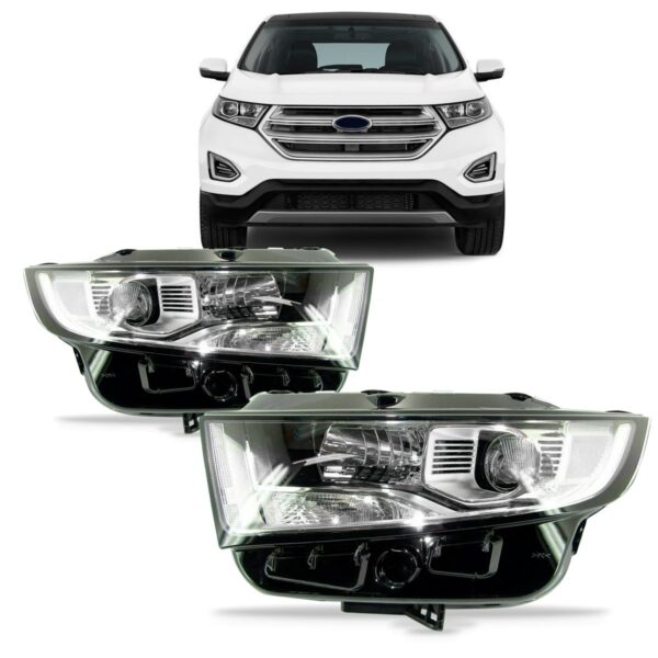 Par Farol Para Ford Edge Com Motor E Projetor 2016 2017